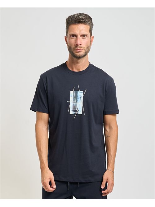 T-shirt girocollo Armani Exchange uomo con stampa ARMANI EXCHANGE | XM001440-AF10358UB101
